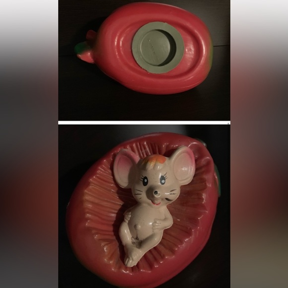 Set of 3 vintage mouse on fruit banks - Picture 5 of 6